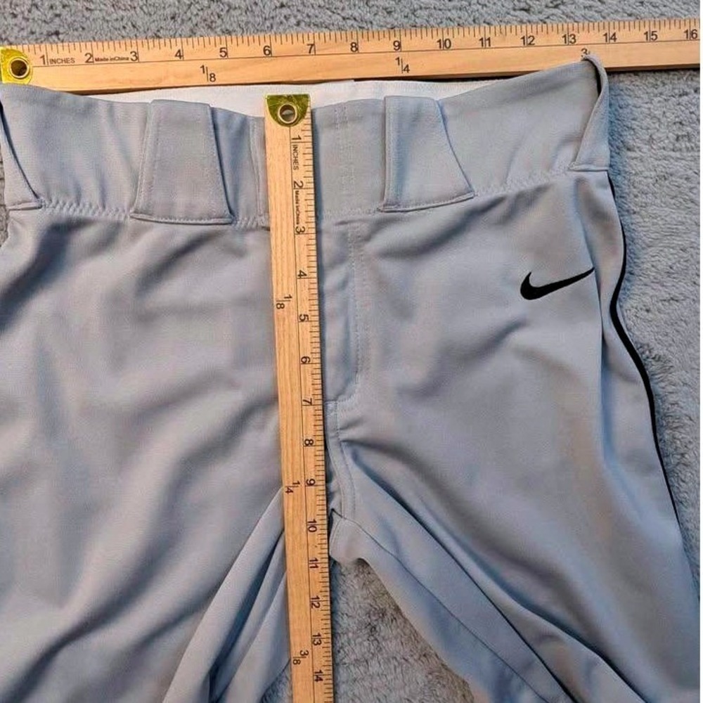 Nike Team Engineered Vapor Select Piped Baseball Pants Youth XL Gray Black 27" - Picture 5 of 10